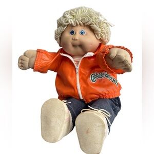 VTG Cabbage Patch Doll 1980's Blonde Hair Blue Eyes Xavier Roberts #25 Coleco Co